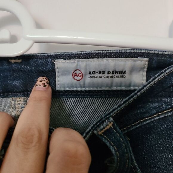 AG Adriano Goldschmied Destroyed‎ Legging Ankle Super Skinny Jeans sz 28 - Picture 2 of 6